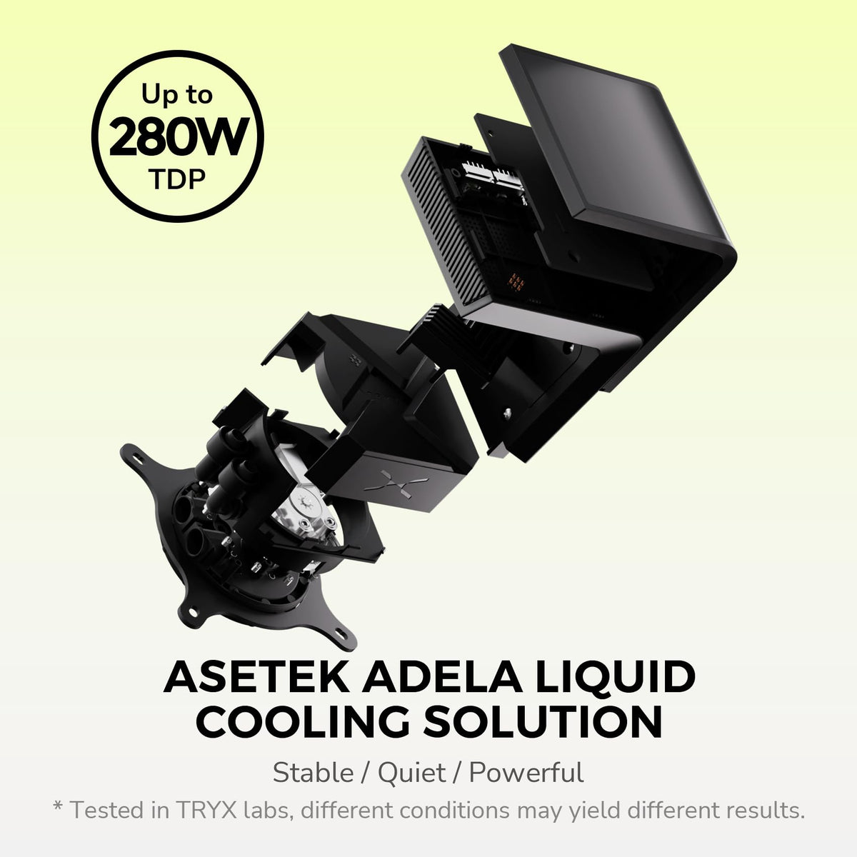 TRYX Panorama SE 360 ARGB 360mm AIO Rotatable 6.67'' AMOLED Curved Screen 3D Anamorphic Effect Customizable AIO Cooler 360mm Asetek Adela Pump 280w TDP ARGB Fan Intel LGA 1851/1700 AMD AM5/AM4