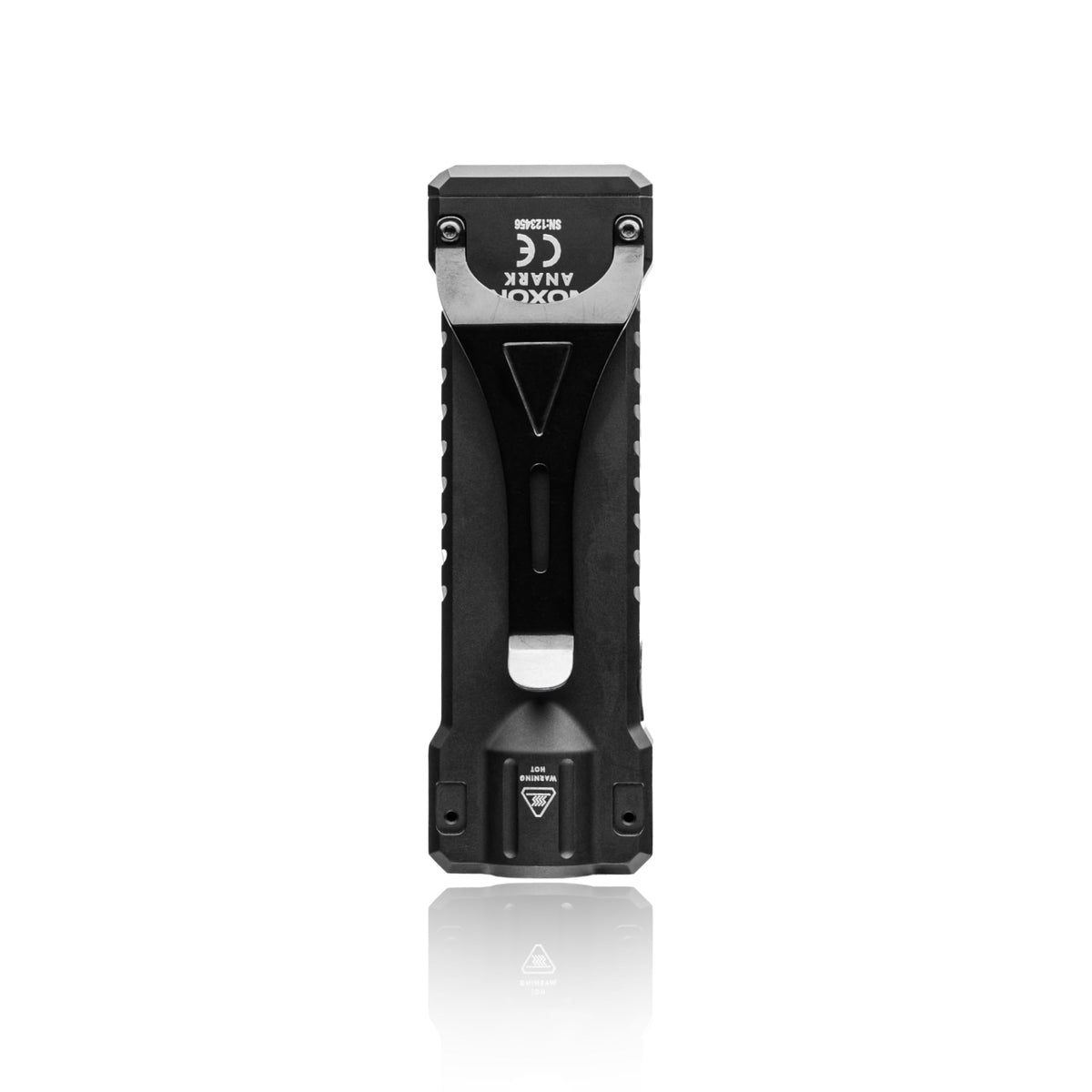 Noxon Anark Low Profile Every Day Carry Light - with Pocket Clip and USBC Charging Cable (Black)