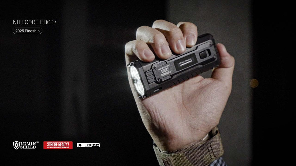 Nitecore EDC37 EDC37 Ultimate EDC Flashlight: Double The Power – 8,000 Lumens x 8000mAh w/Eco-Sensa USB-C Charging Cable