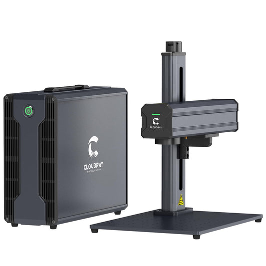 Cloudray 60W JPT MOPA Fiber Laser Engraver, Color Marking, Metal Engraving with 2 F-Theta Lenses, 110x110mm, Laser Engraving Machine, 60,000mW, Class 2, Model CLM60F