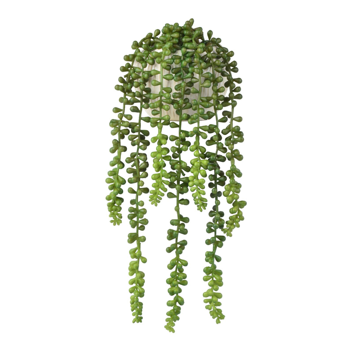 Hisow Succulents Plants Artificial, Small String of Pearls with Ceramic Pot Artificial Faux String of Pearls Suitable for Home Garden Decor, Wall Decoration