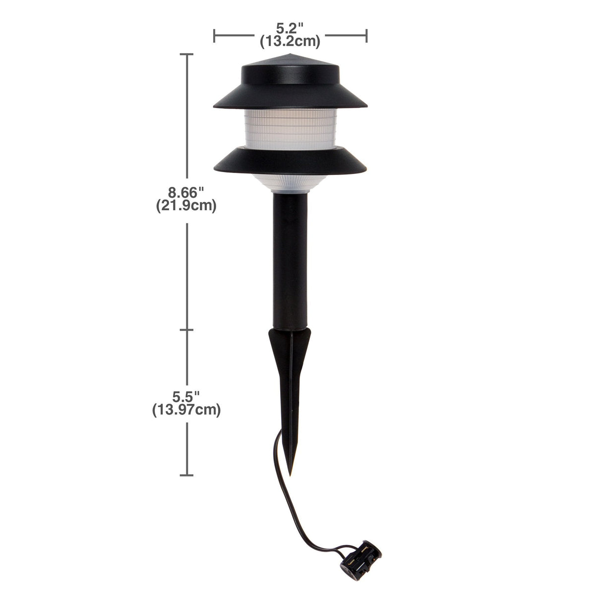 Paradise GL22627 Low Voltage Plastic 4W Path Light (Black, 12 Pack)