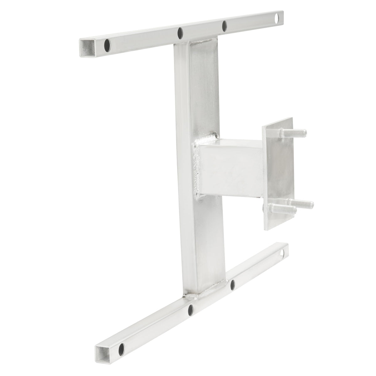 ALMULOO H-Mount Spare Tire Carrier Compatible with Standard 5 on 4.5" Common Trailer Wheel Bolt Pattern Silvery Aluminium