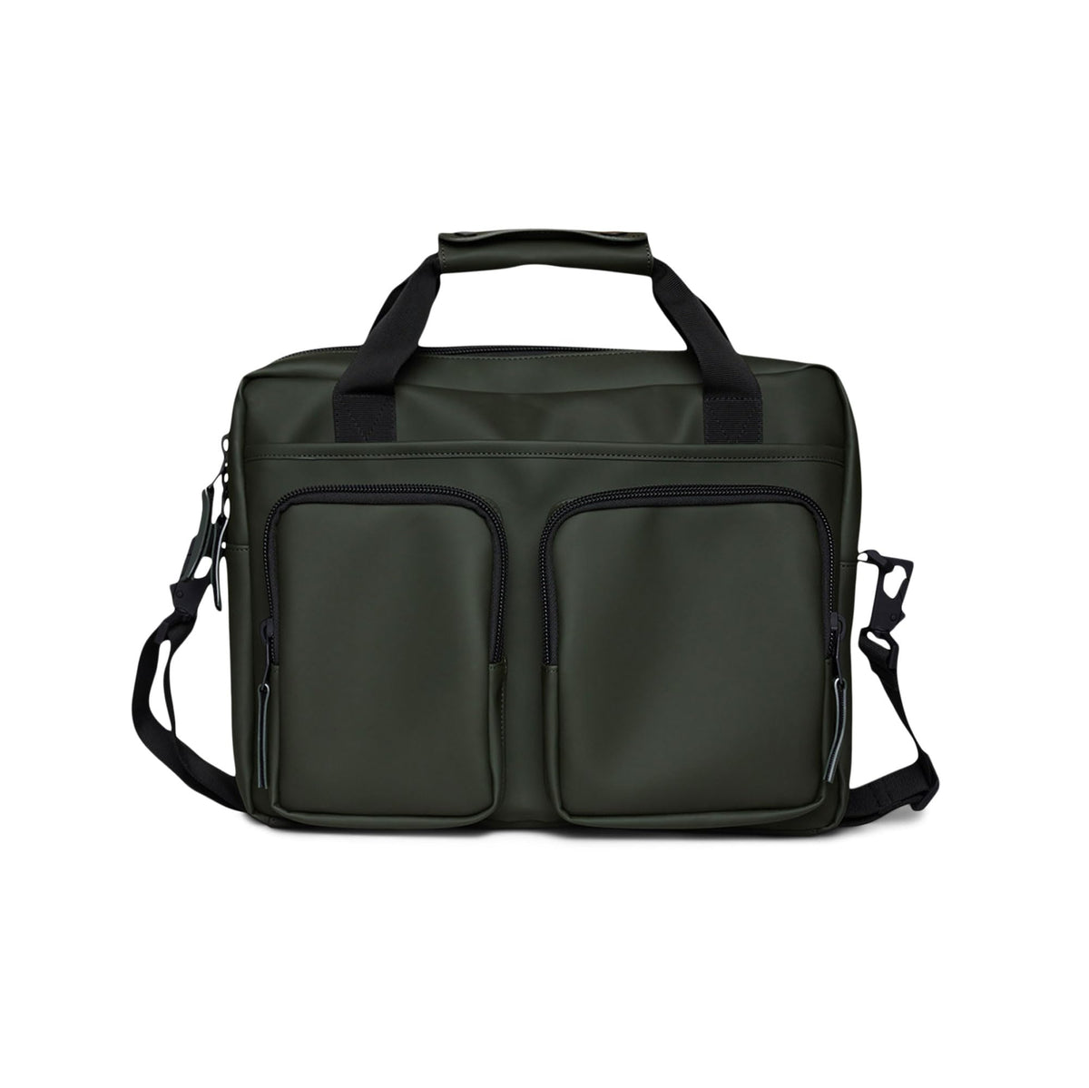 RAINS Texel Tech Bag - Green Waterproof Water Resistant Water Repellent Laptop Bag Unisex Commuter Travel Case 15" Computer Sleeve Tech Organizer - 2 Year Warranty