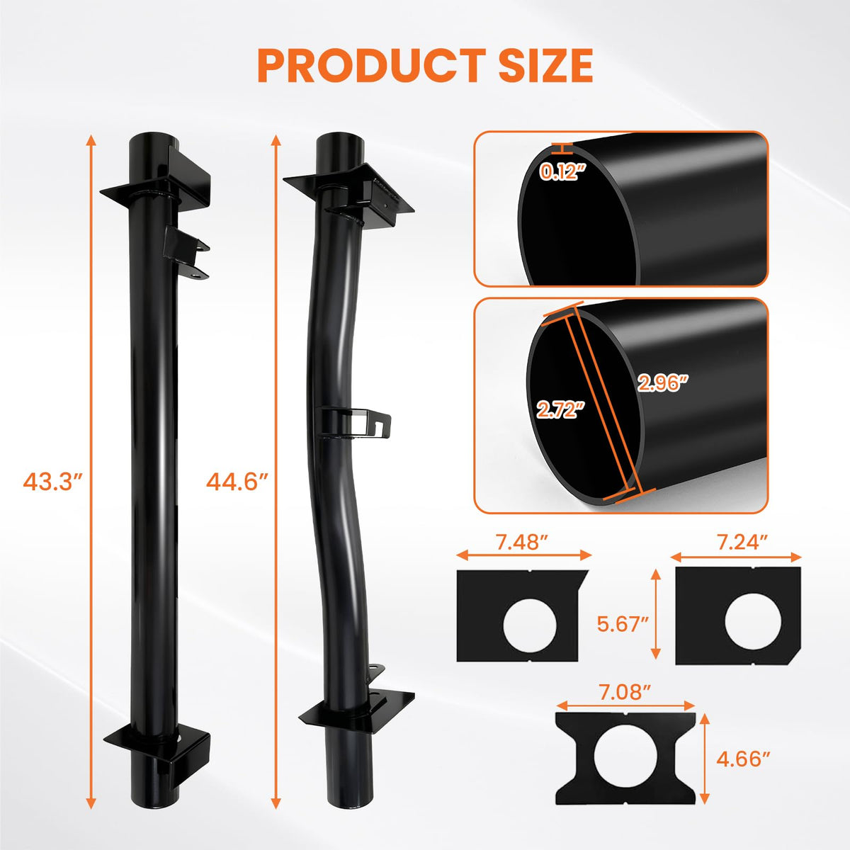 4PCS Front and Rear Fuel Tank Support Crossmember, Rear Upper Shock Mount Crossmember, Rear Spare Tire Support Crossmember Kit Fit for 1999-2006 Chevy Silverado GMC Sierra 1500 2500
