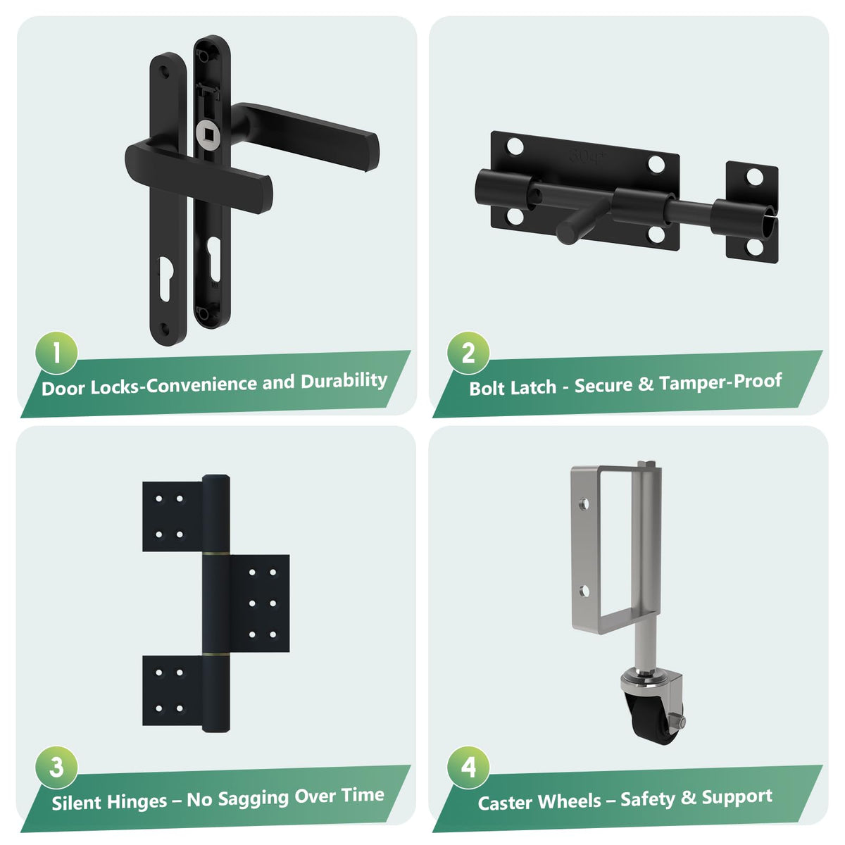 Mondaria Aluminum Privacy Fence Gate, 6ft(H) x 3ft(W) – Outdoor Privacy Fence Gate with Metal Frame and Knob Kits, Black (Without Post)