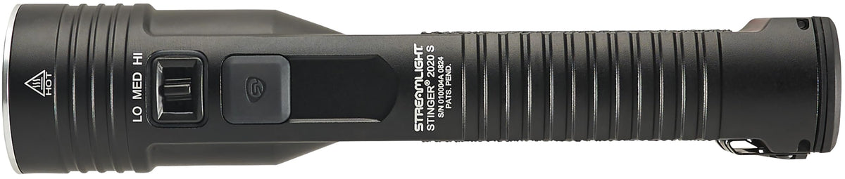 Streamlight 78202 Stinger 2020 S 2000-Lumen Rechargeable Flashlight with 120V AC/12V DC 1 Holder Charger, Black