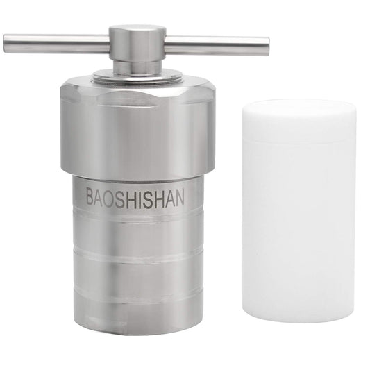 BAOSHISHAN 100ml Hydrothermal Autoclave Reactor, 304 Stainless Steel PTFE Lined for Lab Hydrothermal Process (100ml)