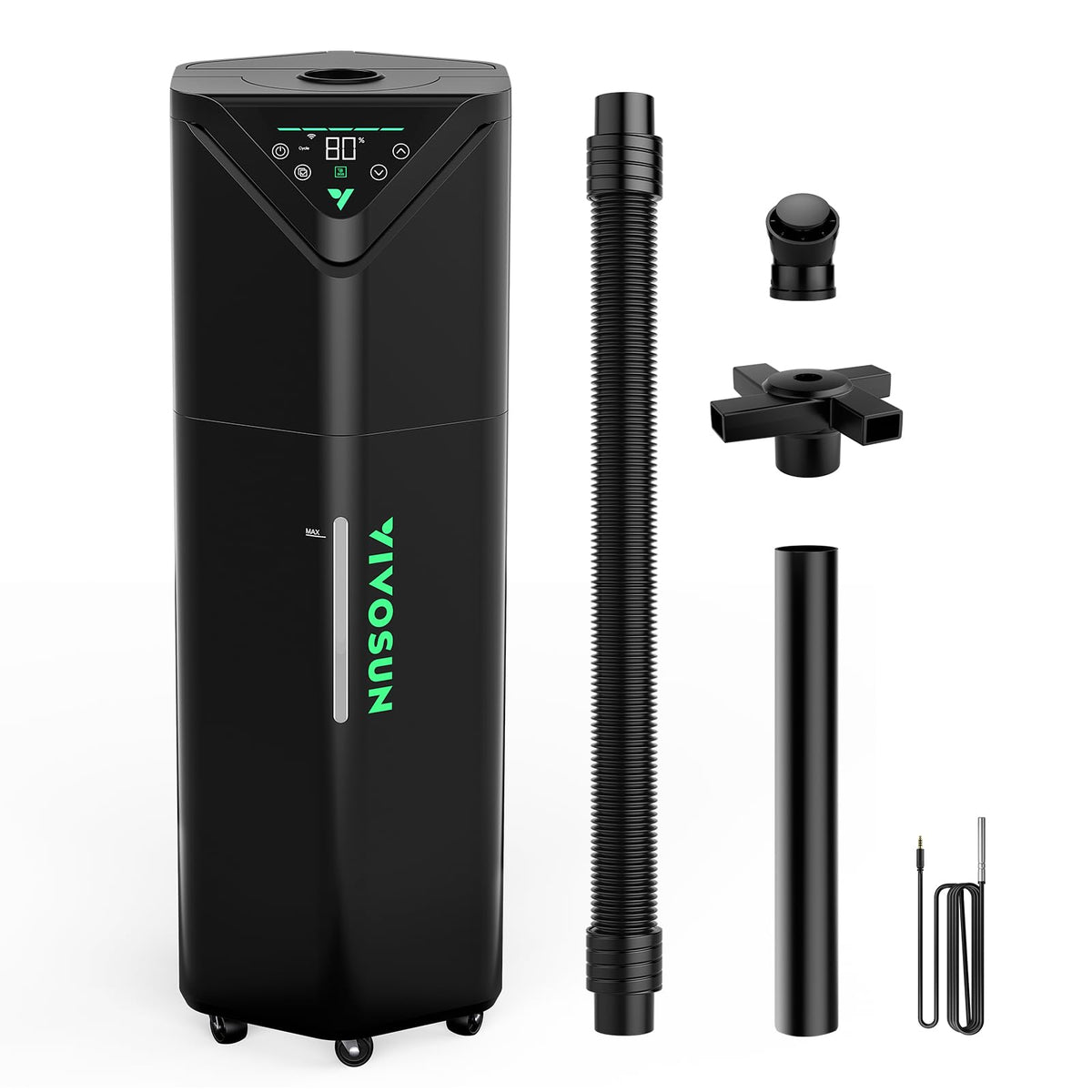 VIVOSUN AeroStream H19 Intelligent Environmental 19L Humidifier with Temp & Humidity Probe, Top Control Panel, Smart Remote Control, Designed Specifically for Use with Grow Tents