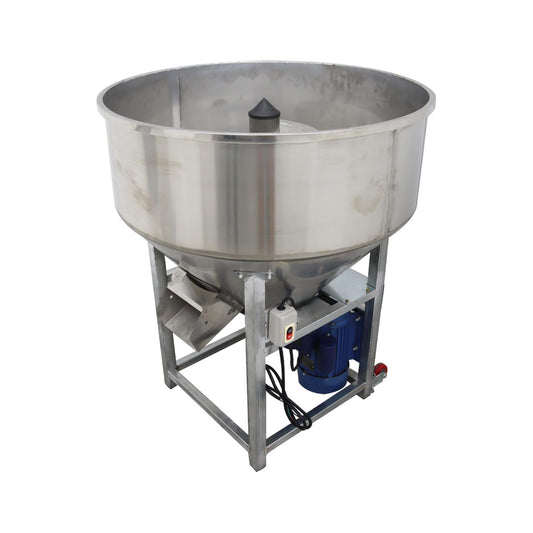JARYANNIX 440LB Stainless Steel Feed Mixer, 110V 4KW Discharge Plastic Particles Mixing Machine with Spiral Stirring Blades, for Grain and Fertilizer Blending