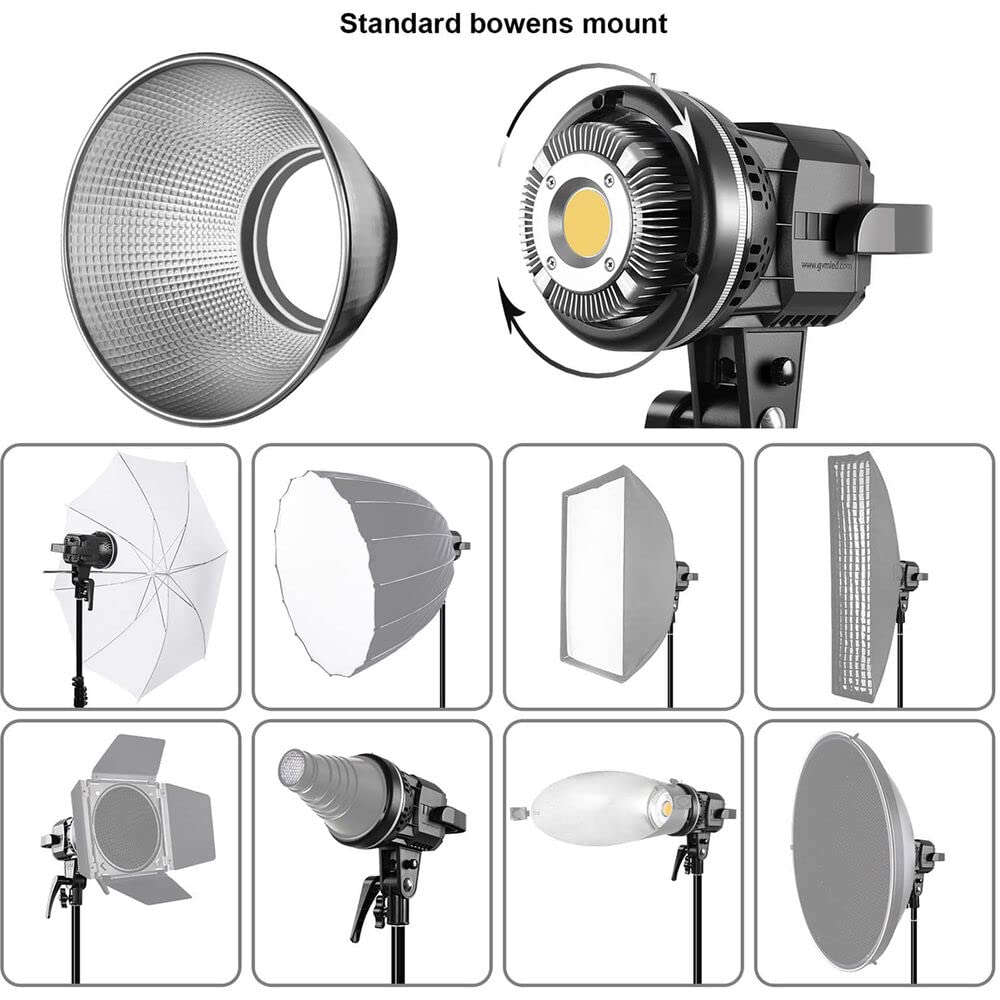 GVM 80W Photo Studio Lighting Kit, LED Video Light with Bowen Mount 23.6" Softbox, Tripod Stand, Continuous Output Daylight 5600K Lights for Photography