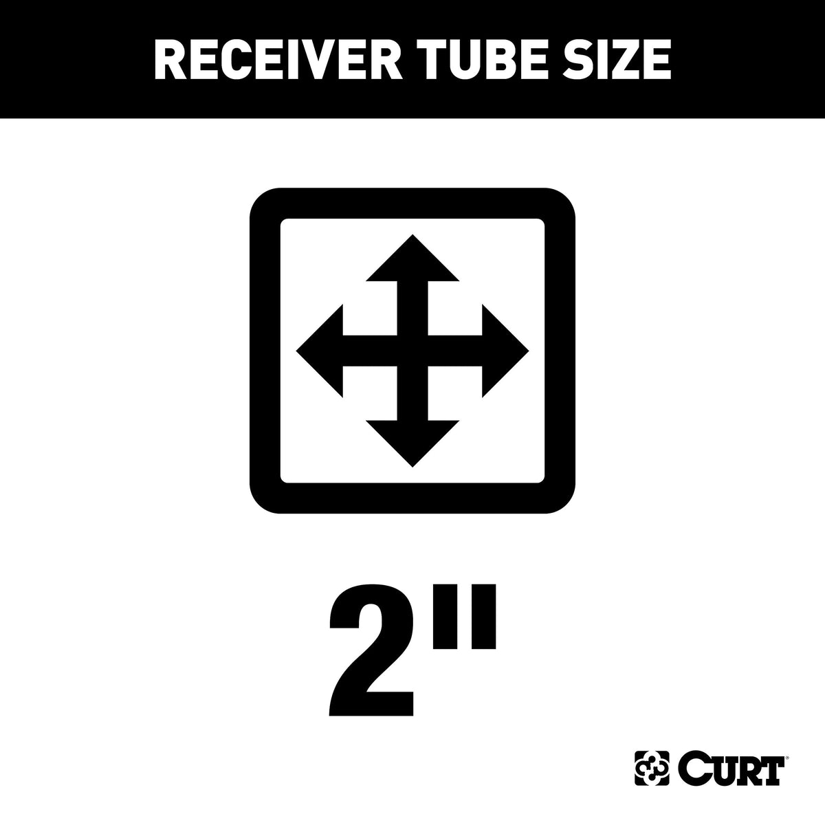 CURT 13323 Class 3 Trailer Hitch, 2-Inch Receiver