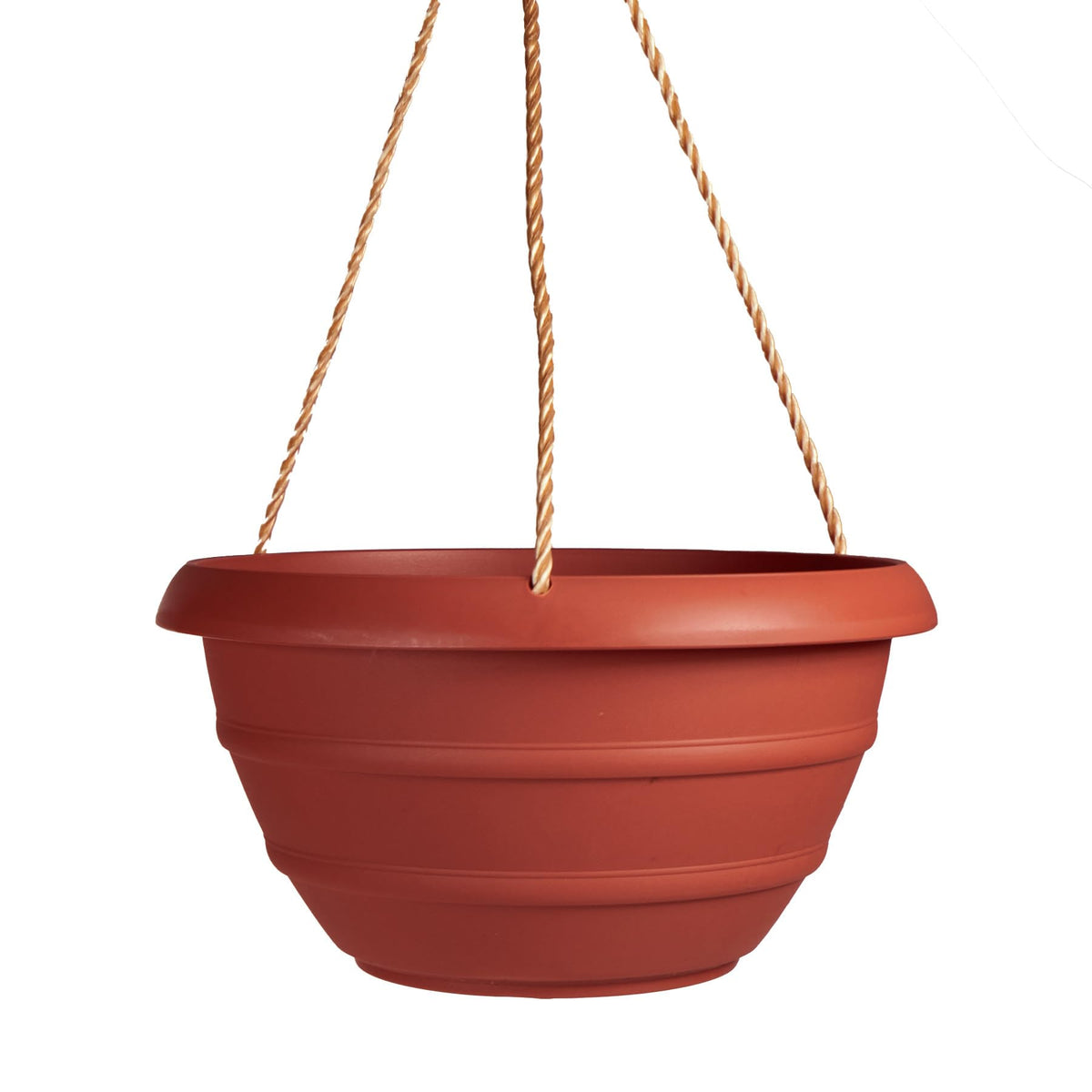 The HC Companies 12 Inch Marina Hanging Basket, Clay