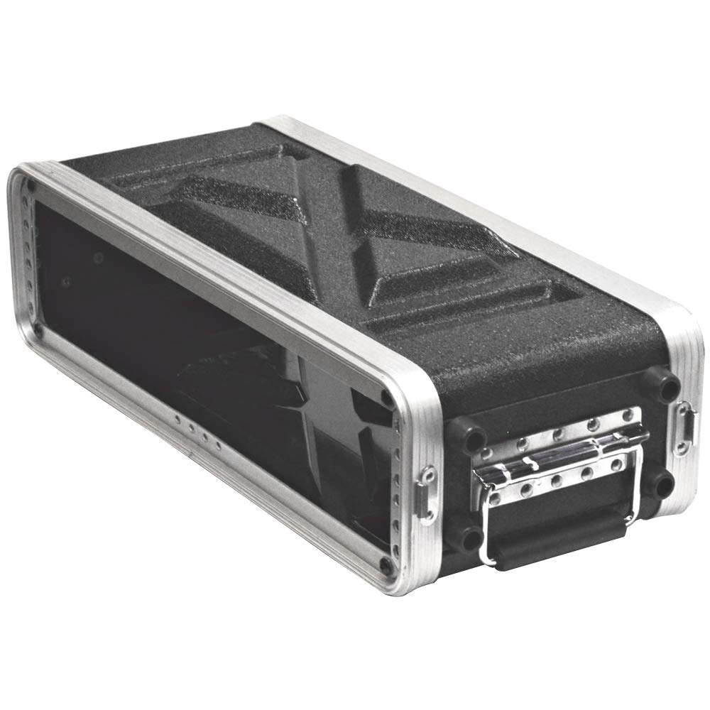 Seismic Audio - SALWR2S - Lightweight 2 Space Compact ABS Rack Case - 2U PA DJ Amp Effects Shallow Rack Case