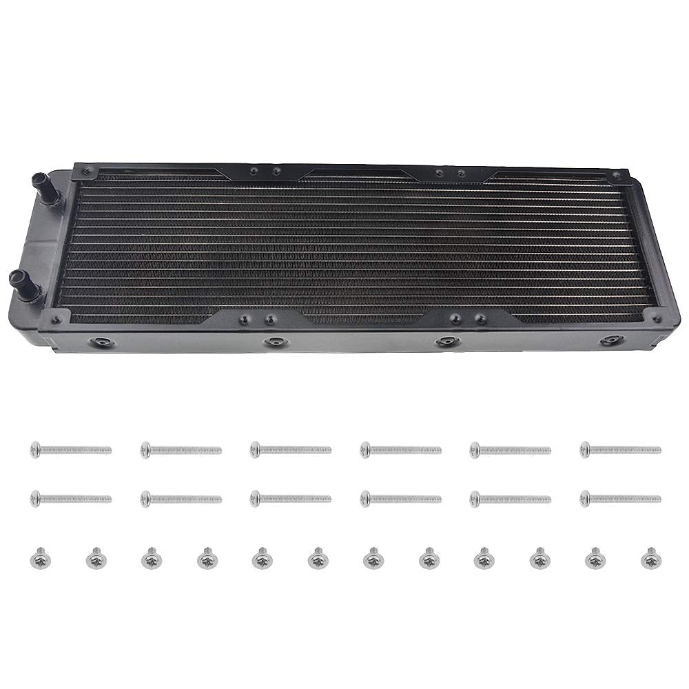 BXQINLENX 18 Pipe Aluminum Heat Exchanger Radiator for PC CPU CO2 Laser Water Cool System Computer 360mm(A)