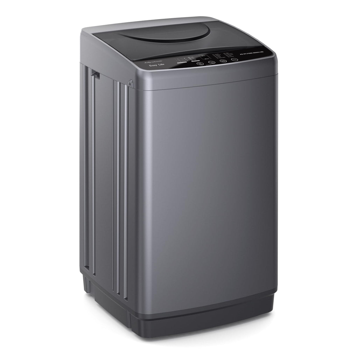 Portable Washing Machine, 7.7LBS Full-Automatic, 10 Wash Cycles, Stainless Steel Drum, Quiet Compact Washer for Apartment, Dorm, RV, Grey