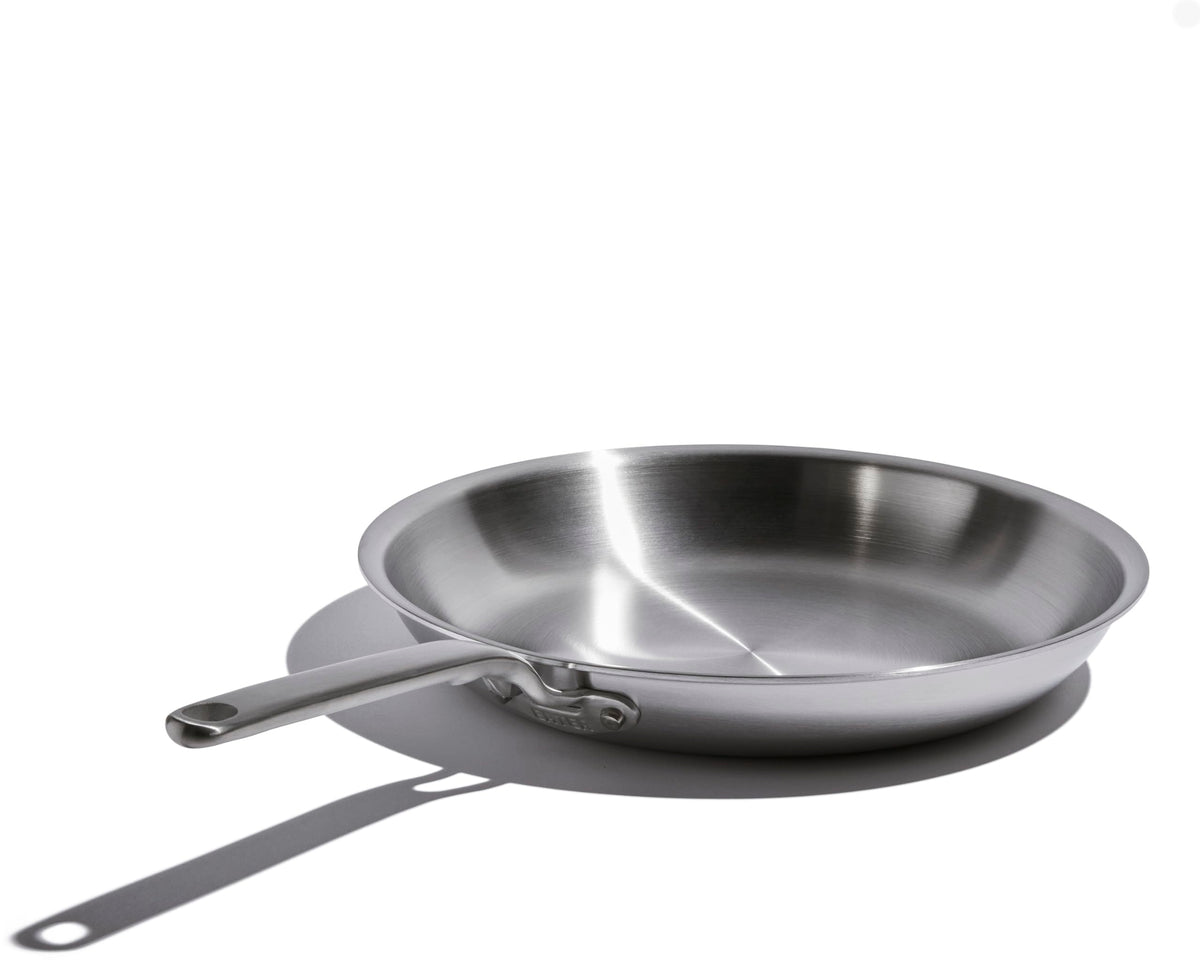 Heritage Steel Eater Series 12 Inch Frying Pan | Made in USA | 5-Ply Fully Clad Stainless Steel | Stay Cool Handle Design | Induction Ready & Non-Toxic
