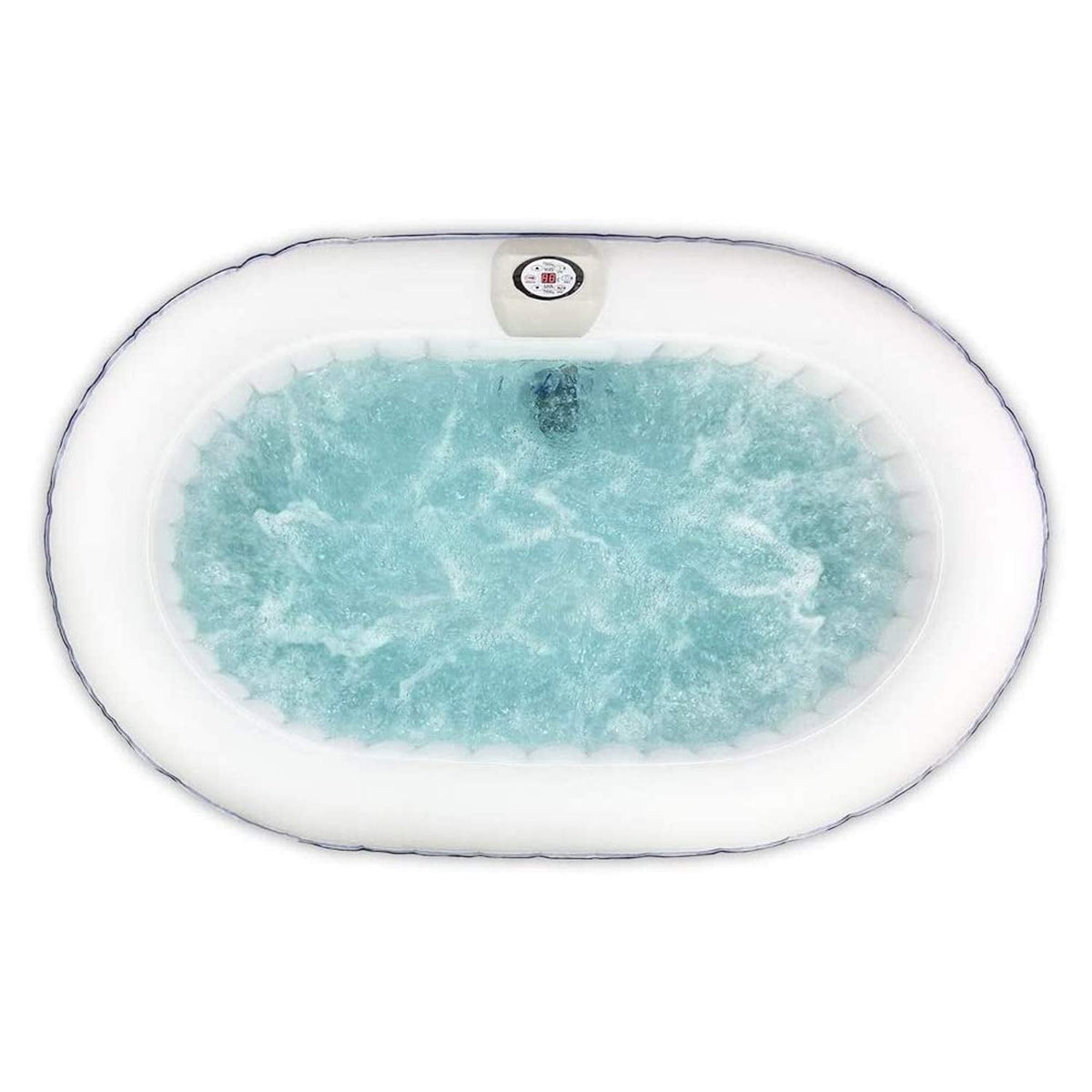 ALEKO Inflatable Hot Tub Spa | Personal High Powered Jetted Bubble | 145 Gallon | Black and White