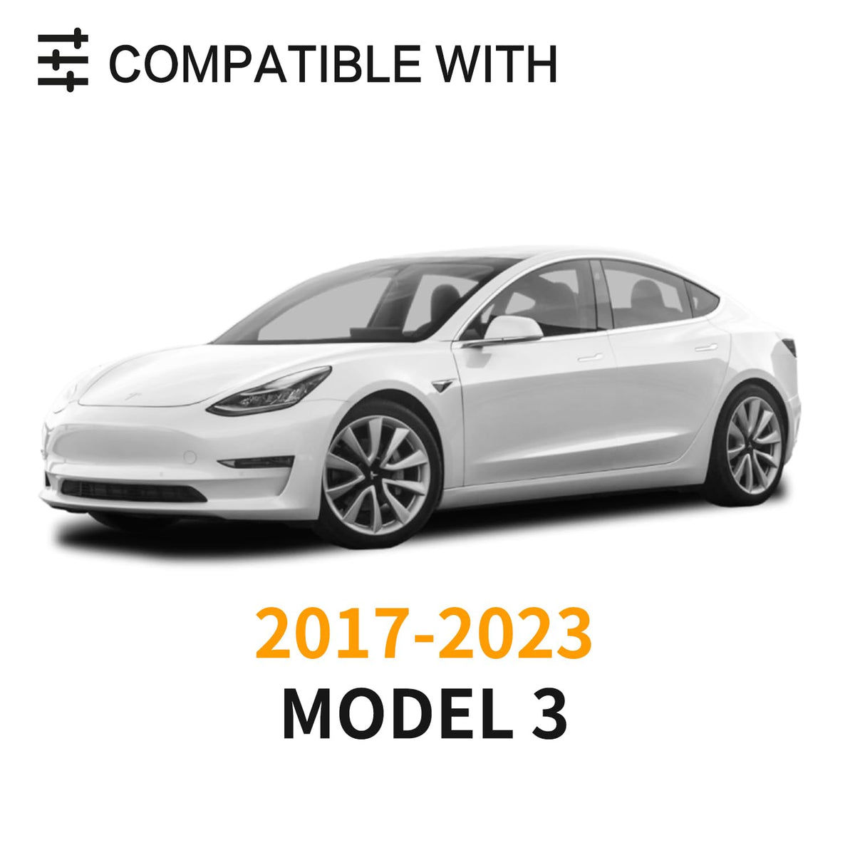 260lb Roof Rack Cross Bars Fit for 2017-2023 Tesla Model 3,Heavy Duty Aluminum Roof Rack Rail Crossbars Cargo Bars