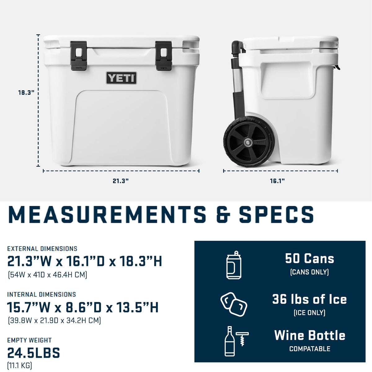 YETI Roadie 32 Wheeled Cooler, White