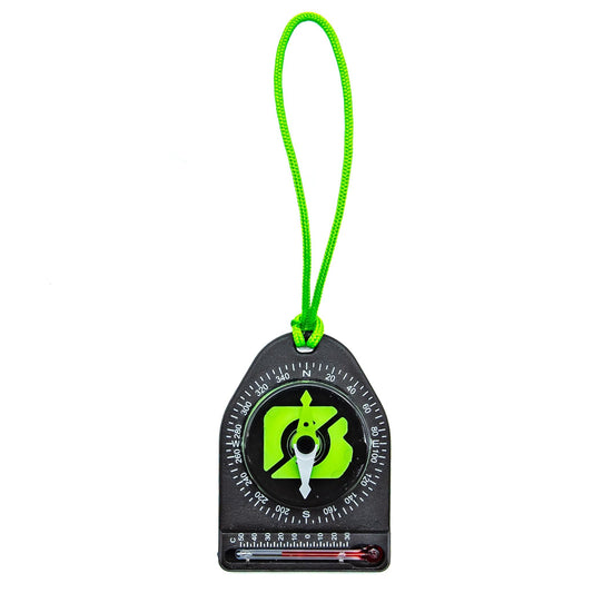 Brunton Hiking Navigation Kit – Scout Recycled ECOmpass Baseplate, Tag-Along Chill Thermometer Compass (°F), Echo 7x18 Monocular (Green) – 3-Piece Bundle for Trekking, Backpacking & Orienteering