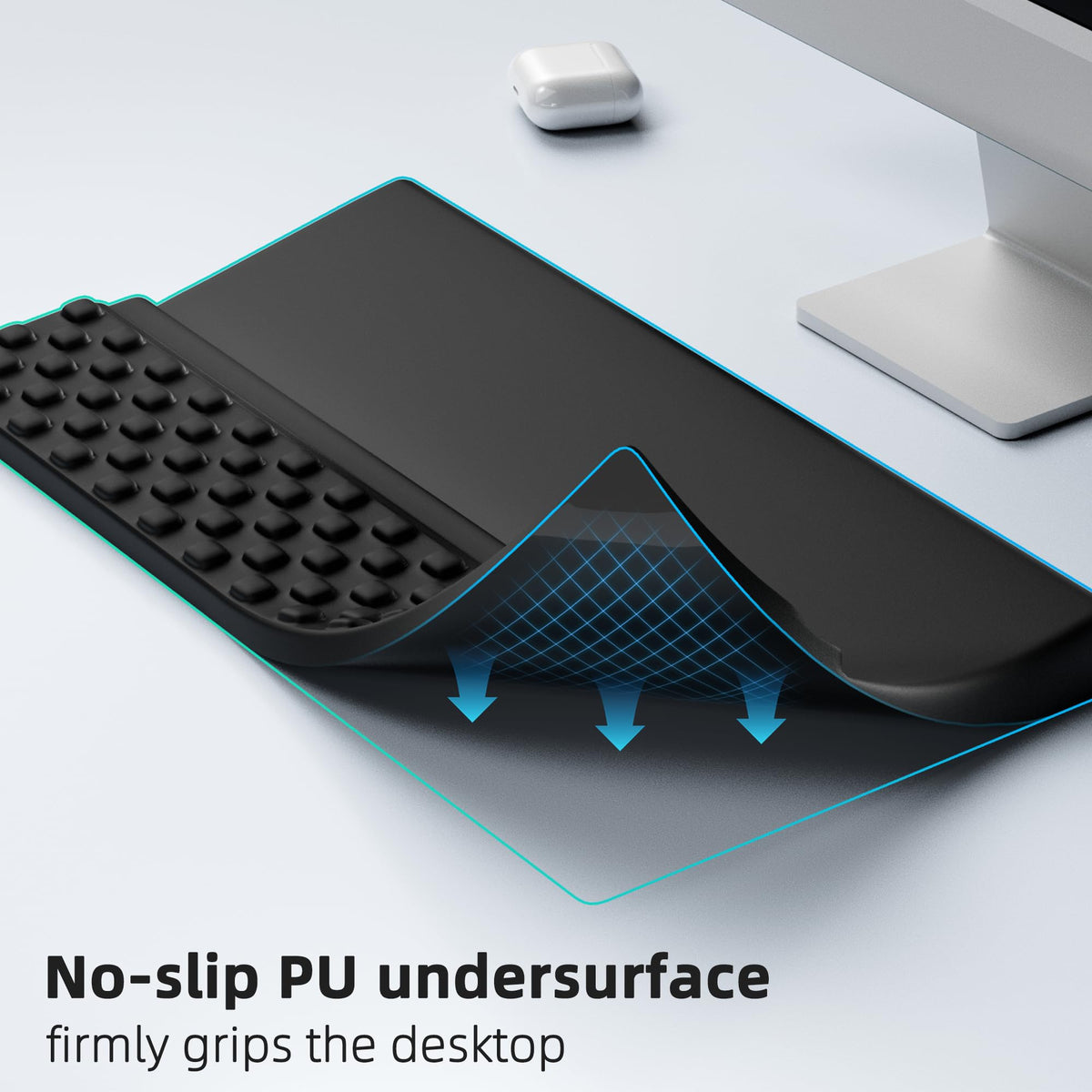 Ospelelf Keyboard Stand with Wrist Rest, Comfy Ergonomic Keyboard Riser Holder for Office Home