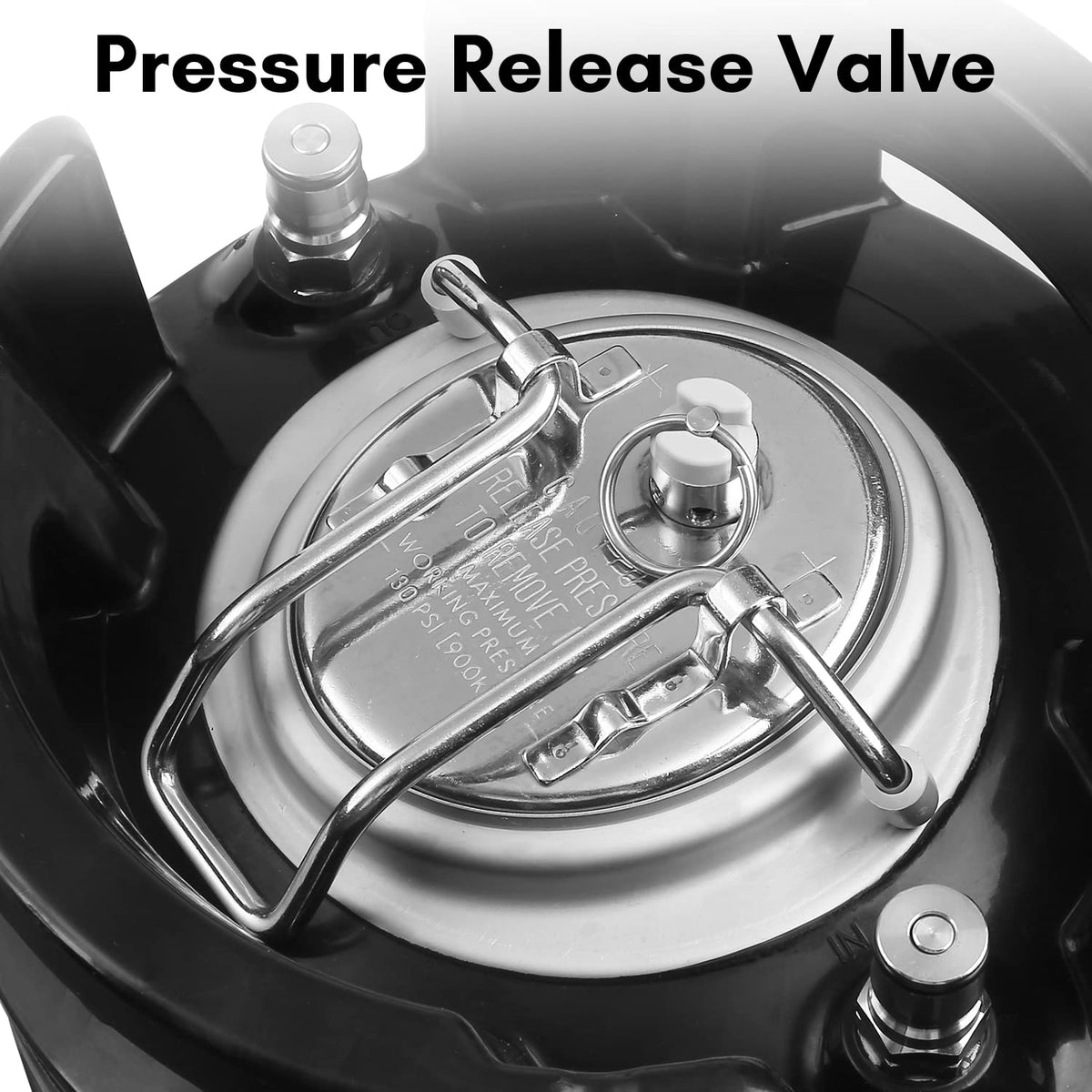 TMCRAFT New 2.5 Gallon Ball Lock Keg, Stainless Steel Beer Keg with Dual Rubber Handle for Home Brew