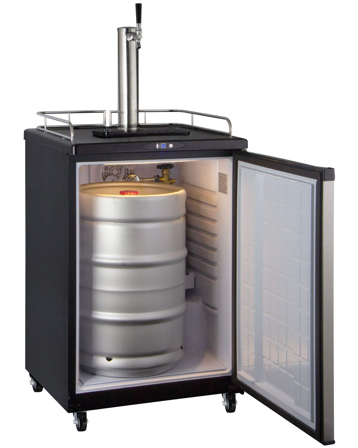 Kegco Keg Dispenser, Single Faucet, Stainless Steel
