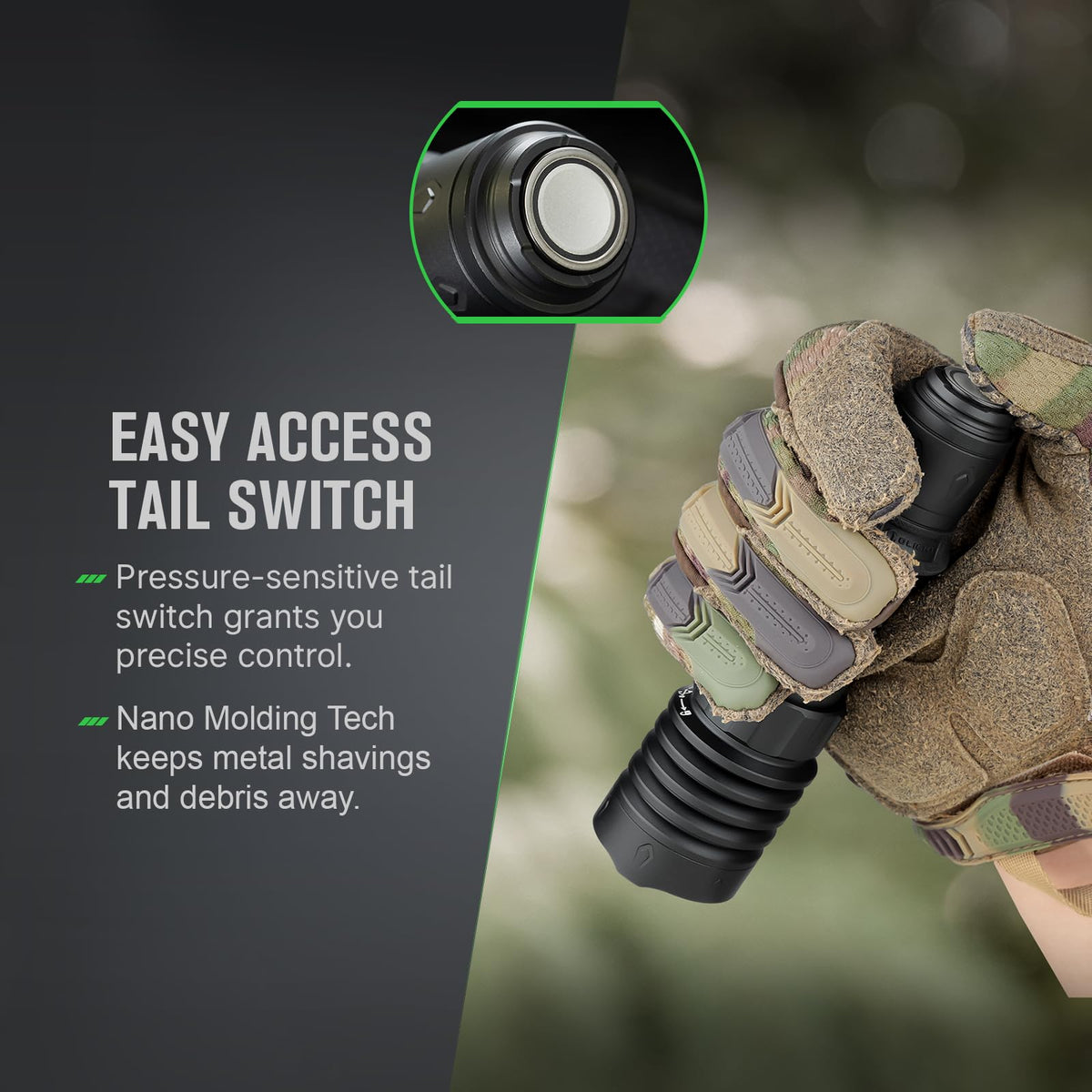 OLIGHT Warrior X 4 Rechargeable Tactical Flashlight 2,600 High Lumens with 630 Meters Long Range Thrower, Powerful Tail-Switch Light with USB-C Charging, Dual-Output for Daily (Black)