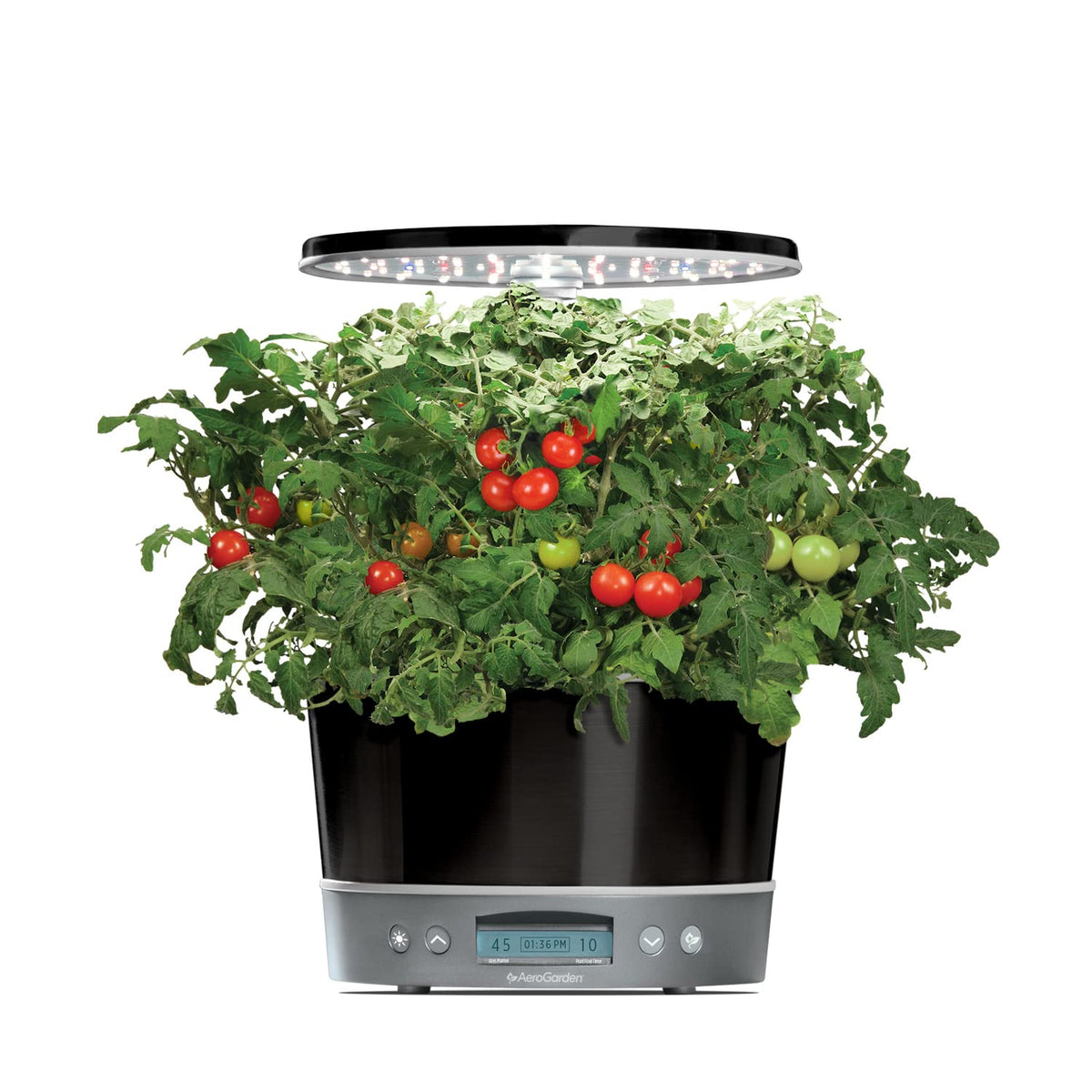 AeroGarden Harvest Elite 360 Indoor Garden Hydroponic System with LED Grow Light and Herb Kit, Holds up to 6 Pods, Platinum