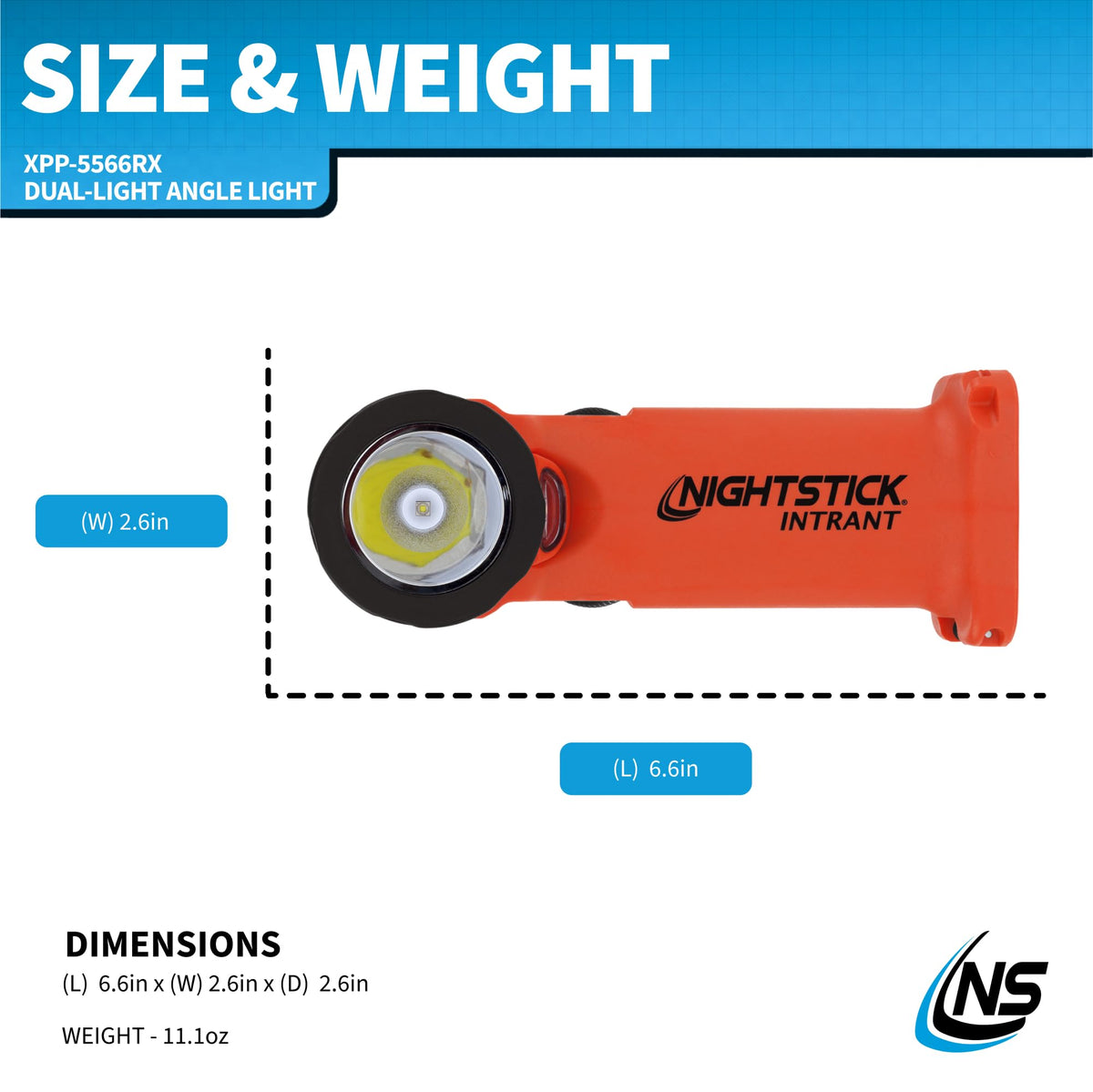 Nightstick XPP-5566RX Intrant Intrinsically Safe Dual Angle Light NSP-4640B Forge™ Helmet-Mounted Multi-Function Flashlight