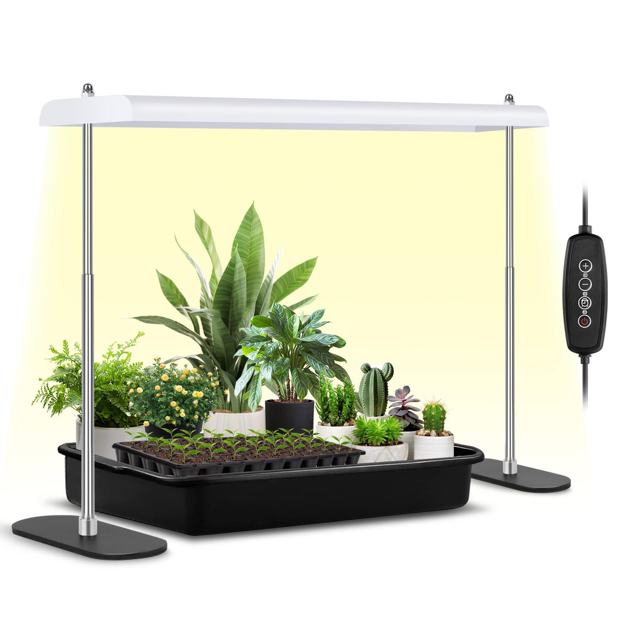 FOXGARDEN Grow Light Stand, Advanced LED Plant Growth Lighting with 4/8/12H Timer, 6 Dimming Options, and Adjustable Height - Optimal for Indoor Plants in Seedlings, Vegetative, and Flowering Phases