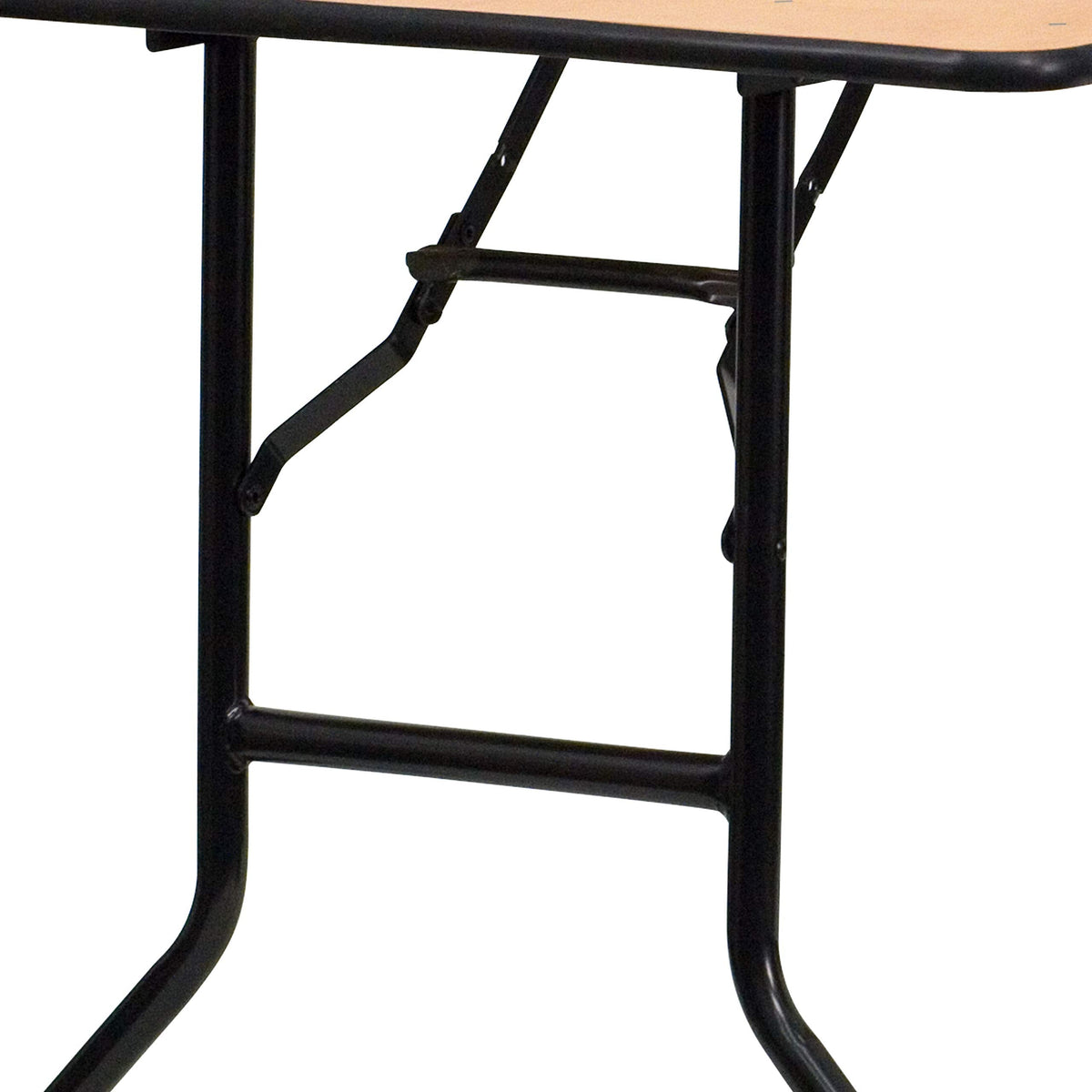 Flash Furniture Gael 6' Wood Folding Training and Event Table, Rectangular Folding Training Table with Smooth Clear Coated Finished Top, Natural