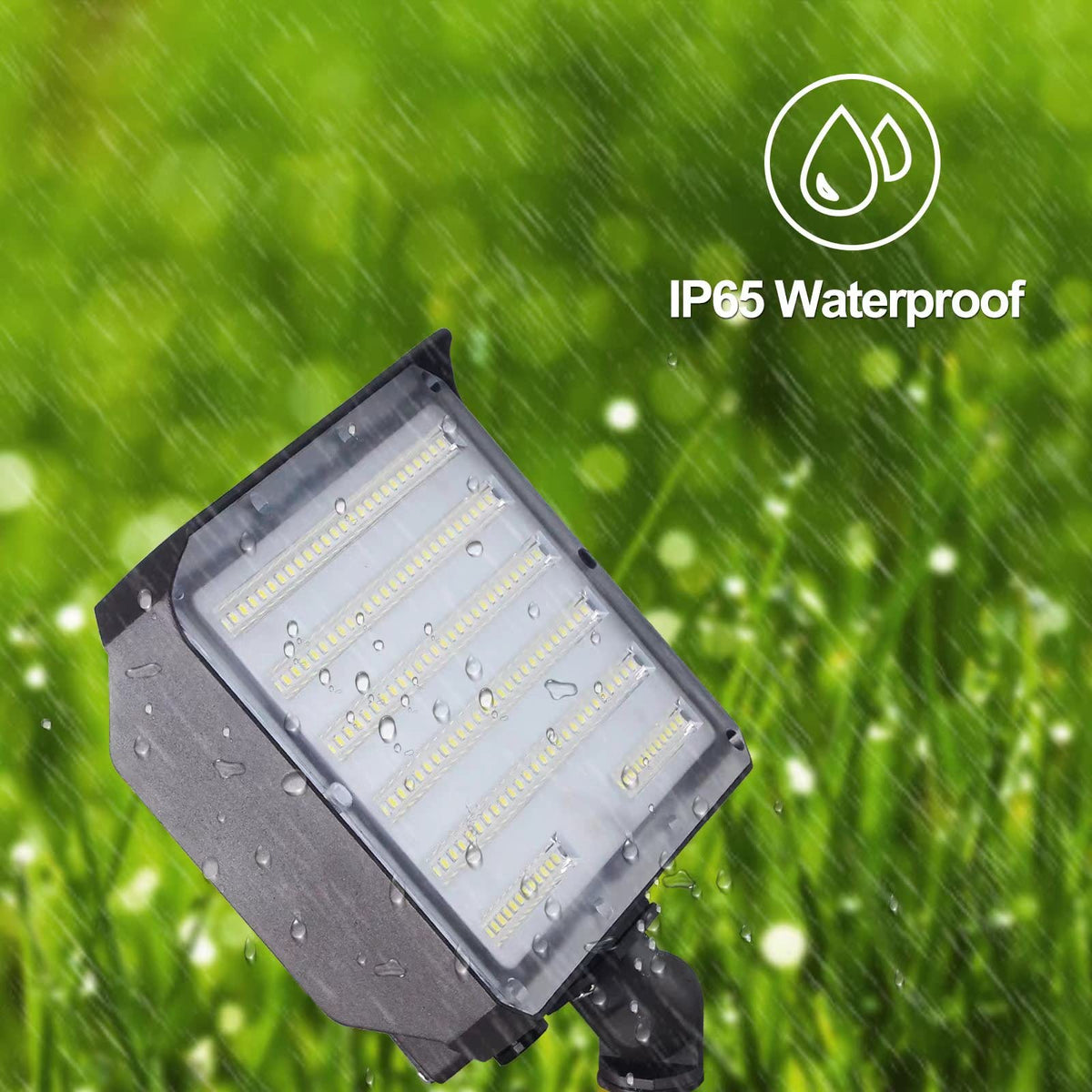 Paktonvo 100W LED Flood Light with Knuckle, Outdoor floodlight Dusk to Dawn Photocell 5000K 14000lm AC100-277V Equivalent 1000W, ETL Waterproof Wall Mount LED Security Light for Yard Garden 2 Pack