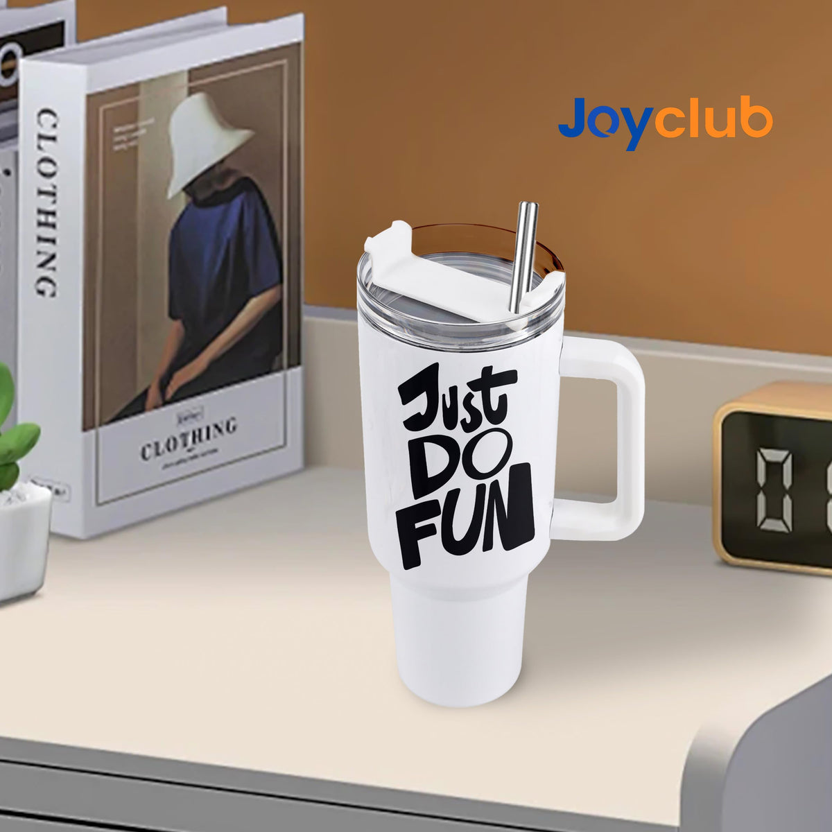 Joyclub 16 Pack 40 OZ Sublimation Tumblers with Handle Blank Insulated Large Tumbler Bulk, Coffee Travel Cups Stainless Steel Travel Mug for DIY Craft Heat Press Print