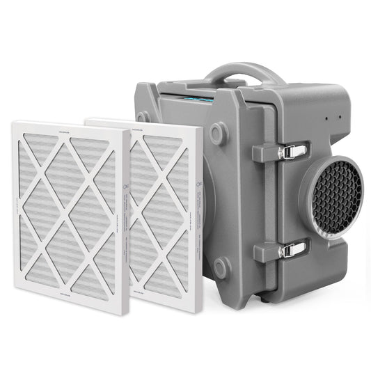 CADPXS Shield-550 Air Scrubber Grey and 2 Pack MERV-10 Filters Bundle