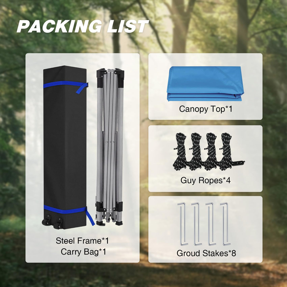 HYPER VENTURE 10x10ft Pop Up Canopy Tent with One Push Setup, Portable Outdoor Event Shelter with Rolling Carry Bag for Camping, Beach, Market, Patio (Blue)