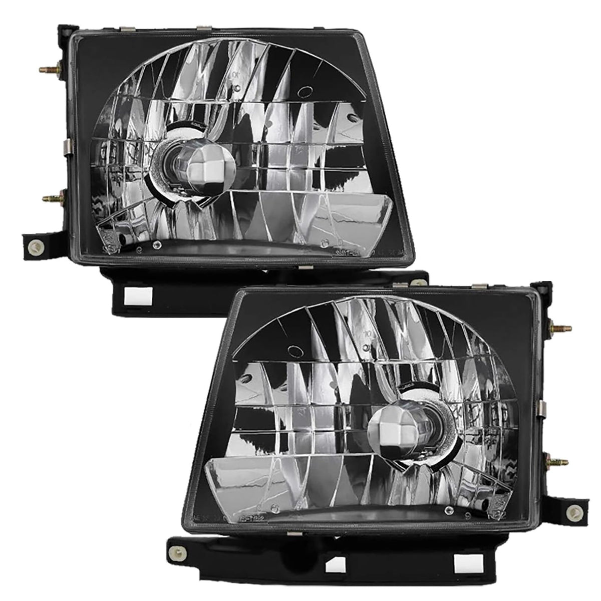 ATOMTEC Headlight Corner Light Assembly Fit For Toyota Tacoma 1997-2000 Black Housing With Bulbs Driver & Passenger Side