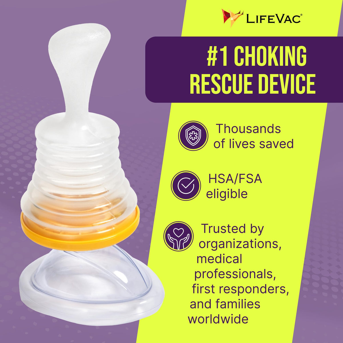 LifeVac Home Kit 2 Pack - Portable Suction Rescue Device, First Aid Kit for Kids and Adults, Portable Airway Suction Device for Children and Adults