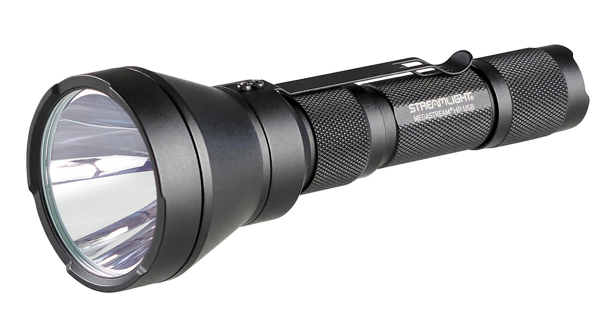 Streamlight 66211 MegaStream HP USB 1350-Lumen 310000-Candela Rechargeable EDC Flashlight Includes Rechargeable Battery, USB-C Cable, and Holster, Black