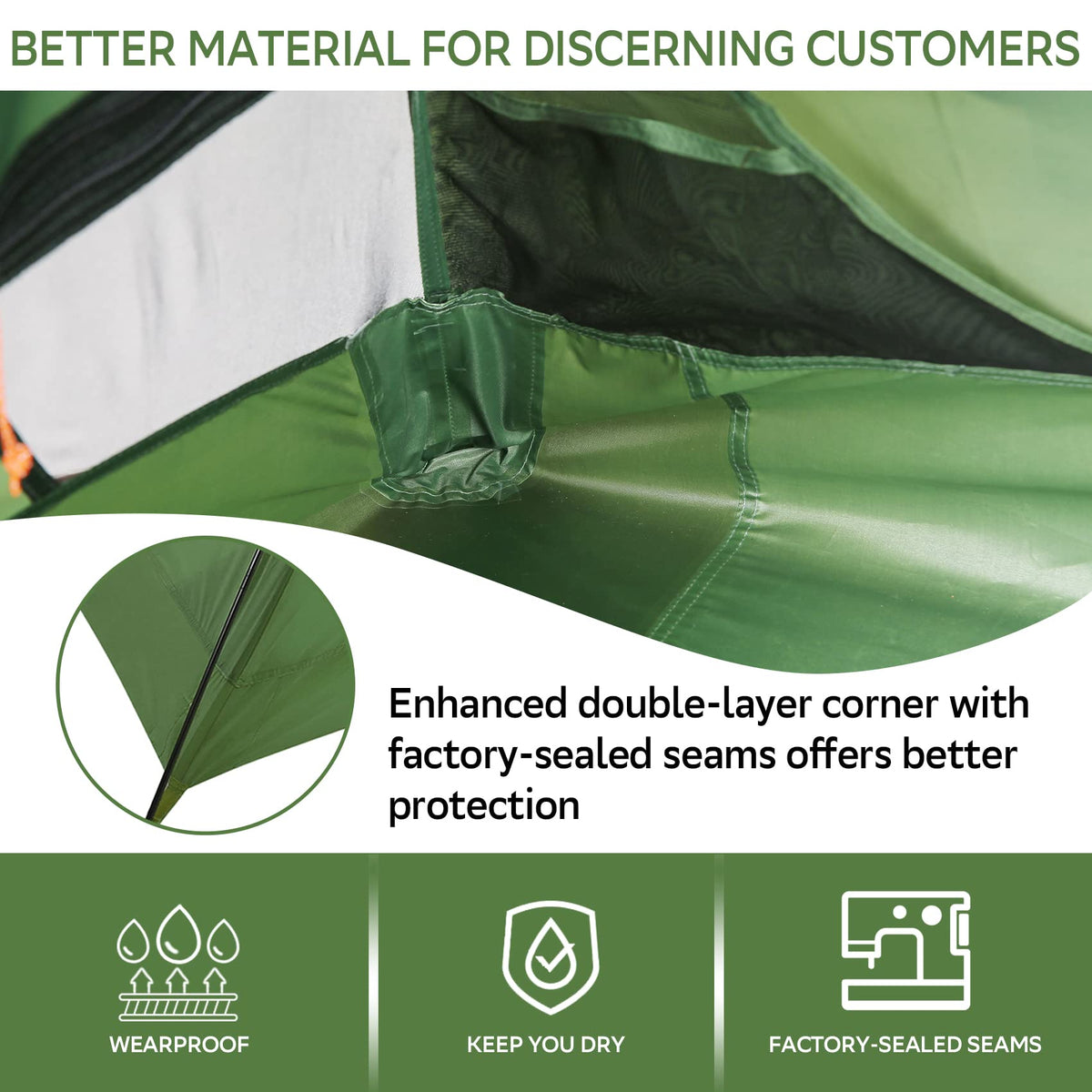 Clostnature Lightweight Backpacking Tent - 4 Person Ultralight Waterproof Camping Tent, 3 Season Large Size Easy Setup Tent for Family, Outdoor, Hiking and Mountaineering