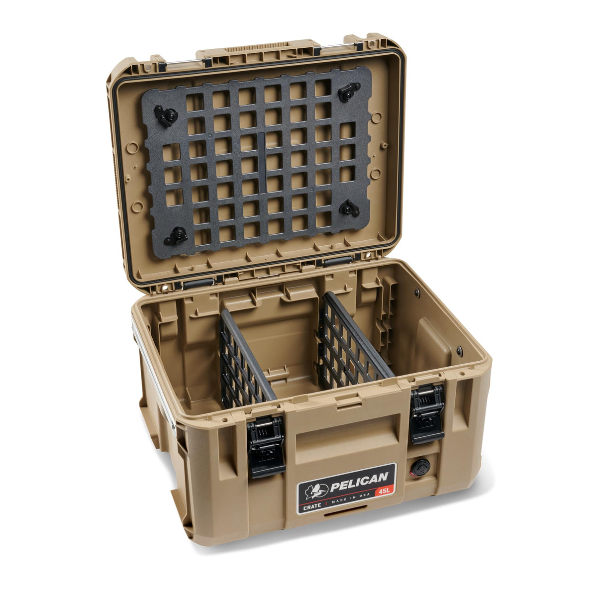 Pelican Crate - 45 Liter Storage Case - Cargo Box, Transport Case, Overland Case (Desert Tan)