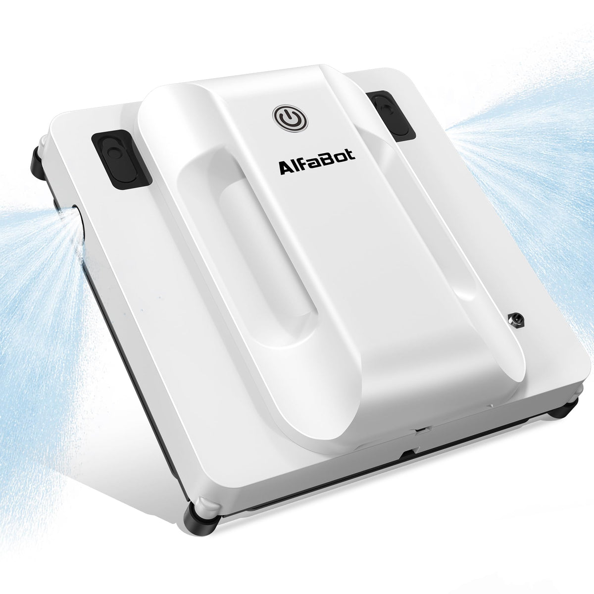 AlfaBot Window Cleaning Robot, Dual Water Spray,Intelligent Path Planning,6000Pa Suction Power, Wet/Dry Cleaning, Edge Detection Technology for High-Rise Window, Glass, Door, Mirror, Marble Wall
