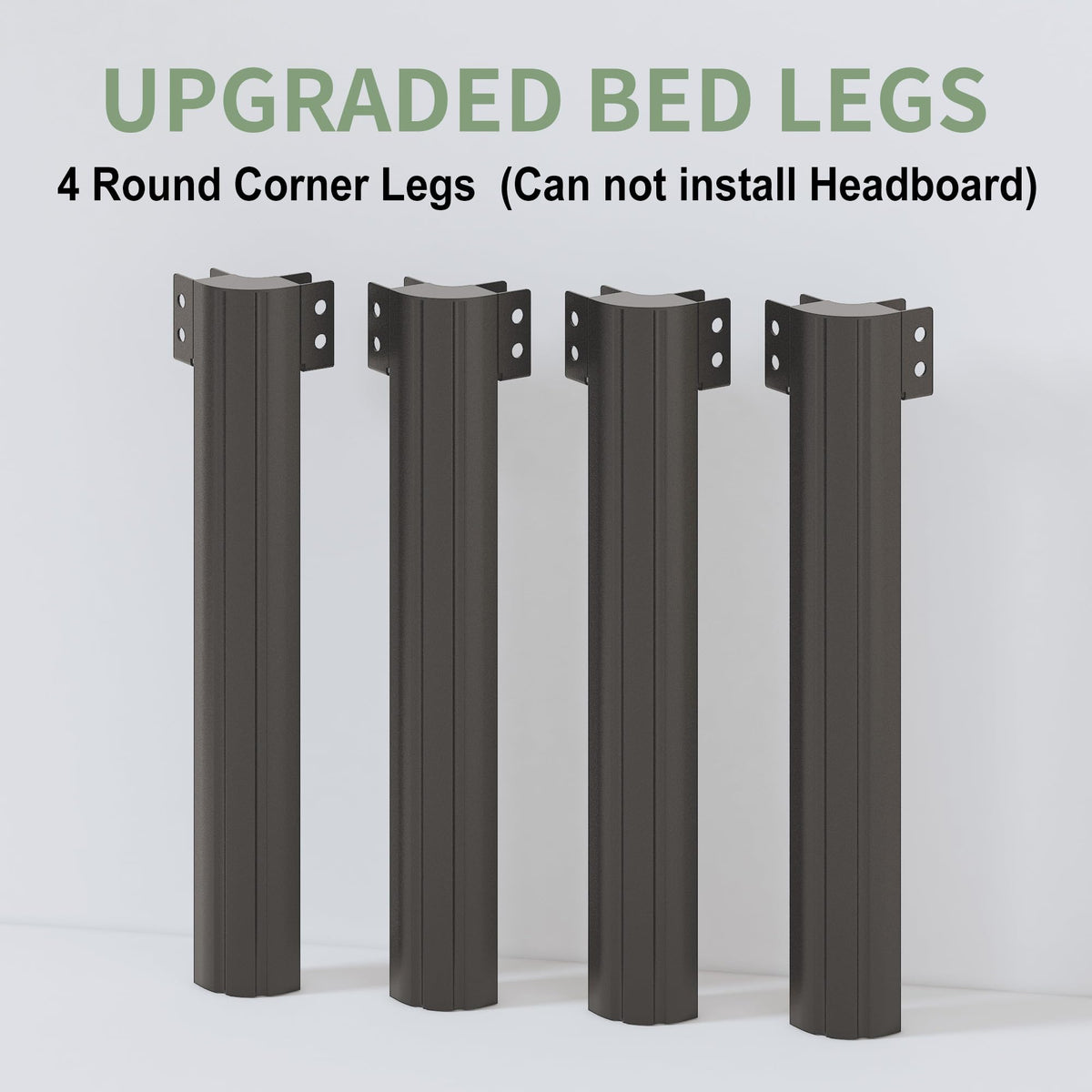 Lutown-Teen 7 Inch Low Profile King Bed Frame with Rounded Corner Legs, 2000 LBS Heavy Duty Metal King Size Platform Bed Frame No Box Spring Needed, Easy Assembly, Black