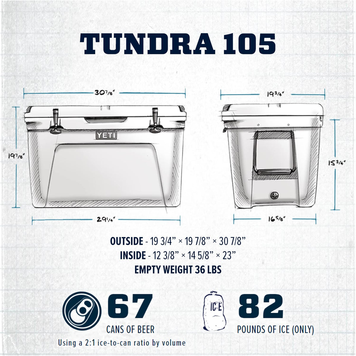 YETI Tundra 105 Cooler, White