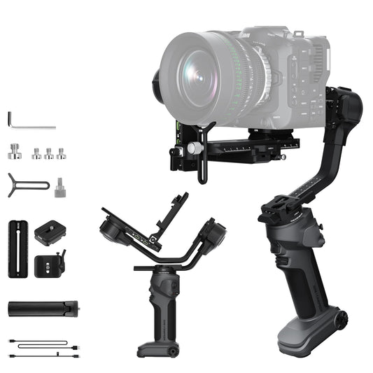 ZHIYUN Crane 4E 3-Axis Camera Stabilizer for DSLR and Mirrorless Cameras, Camera Gimbal Compatible with Canon/Nikon/Sony, Native Vertical Shooting, Bluetooth Shutter Control, Dark Gray