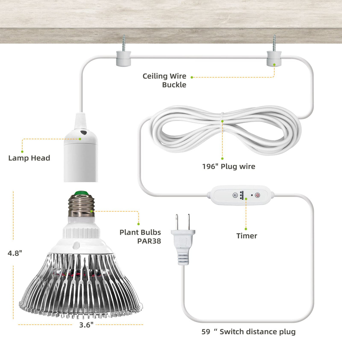 SpeePlant LED Grow Light Bulbs+4-Tier Plant Stand with Zippered PVC Tent, 27" L x 19" W x 59" H