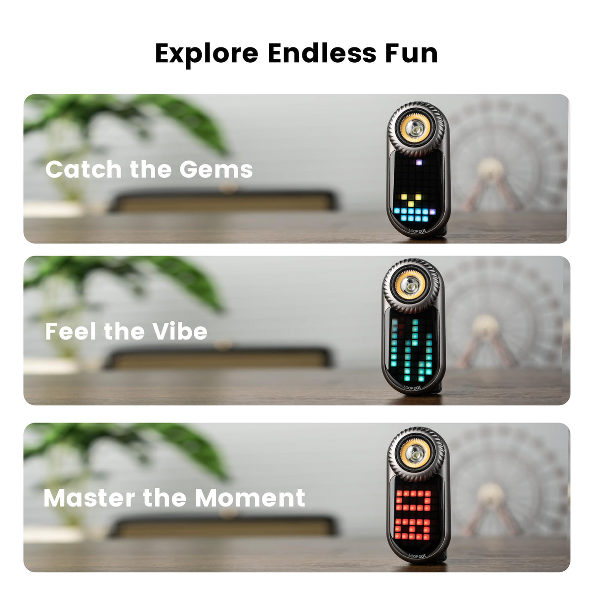 LOOP GEAR Powerful + Fun EDC Flashlight Bundle SK05 Pro 2 (5000LM Rechargeable Flat Flashlight, Dual 4000mAh, IP68, Magnetic, High-CRI & RGB Sidelight) + LOOPDOT Pocket RGB Light with Interactive Gam