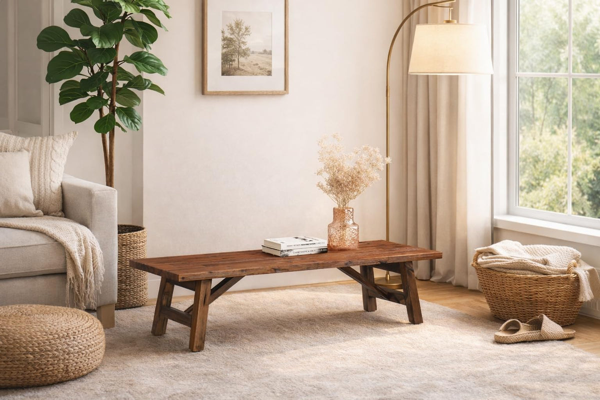 Boraam Rasmus Accent Plant Table - Chestnut Wire-Brush Finish