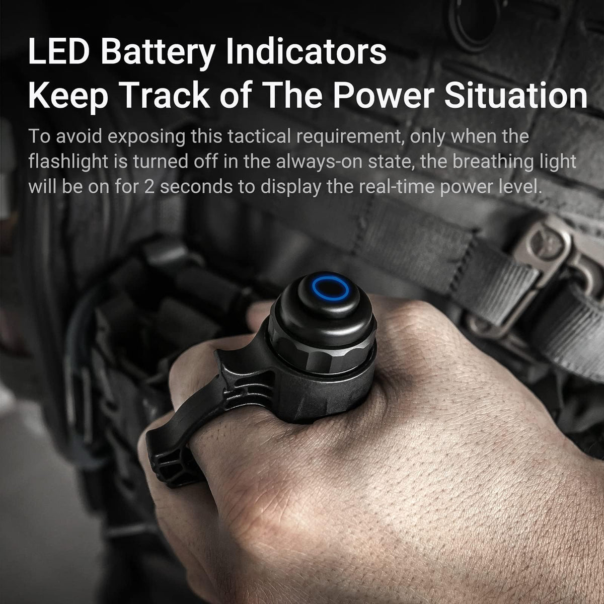 NEXTORCH TA30C EDC Tactical Flashlight 1600 Lumens High Lumens Rechargeable Pocket Flashlight with 5 Lighting Modes for Emergency Tactical Outdoor
